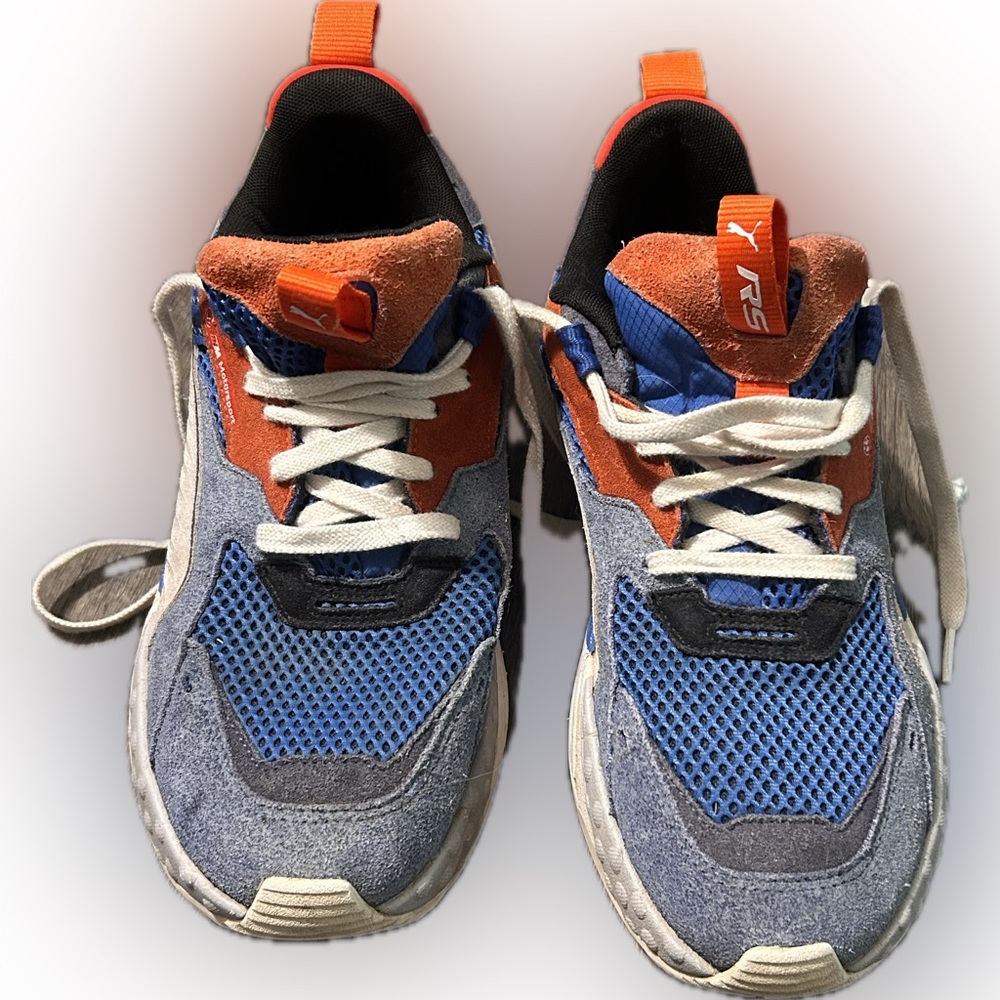 Puma Blue and Orange Athletic Shoes